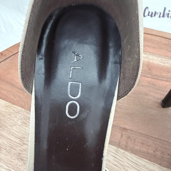 ALDO Shoes Womens Size 38 Beige d'Orsay Pointed Toe Stiletto Heel Pumps Dress - Picture 8 of 14